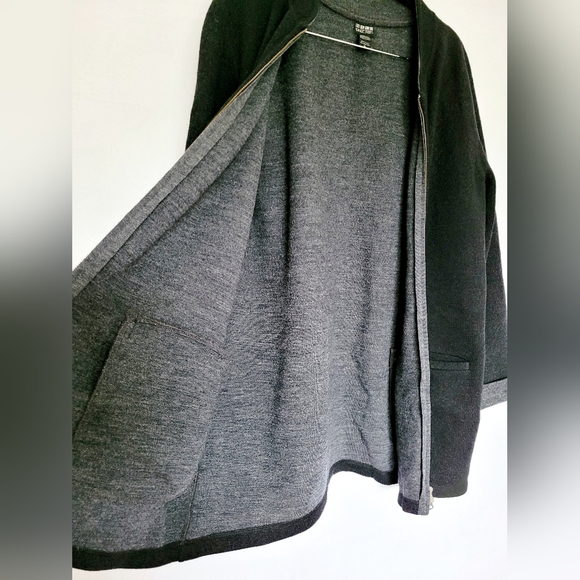 Nomadic Traders Women's 98%Wool Jacket Cardigan Zip Black Stand Collar XL - Picture 5 of 16